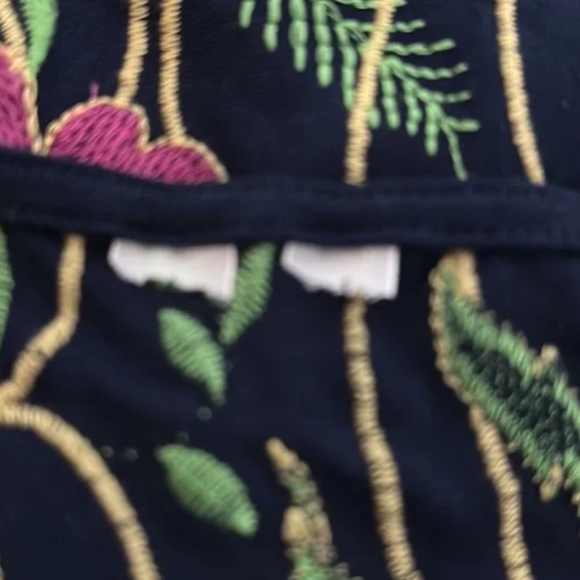 Anthropologie Meadow Rue Womens Tank Top Shirt size Large Embroidered Floral - Picture 3 of 4